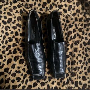 Paul Green Black Leather Loafers